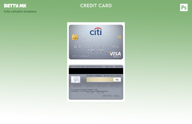 Модерен стил Шведска Ситибанк виза платина картичка шаблон